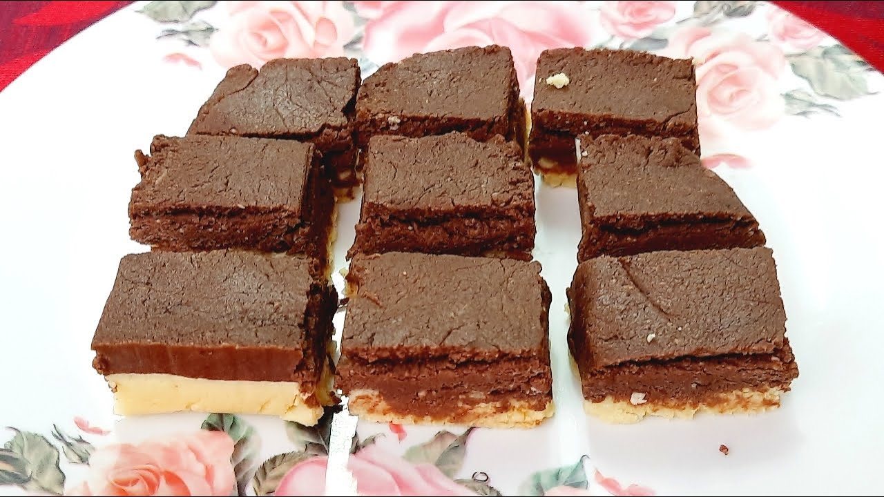 2 layered chocolate milk powder barfi recipe\milk powder barfi