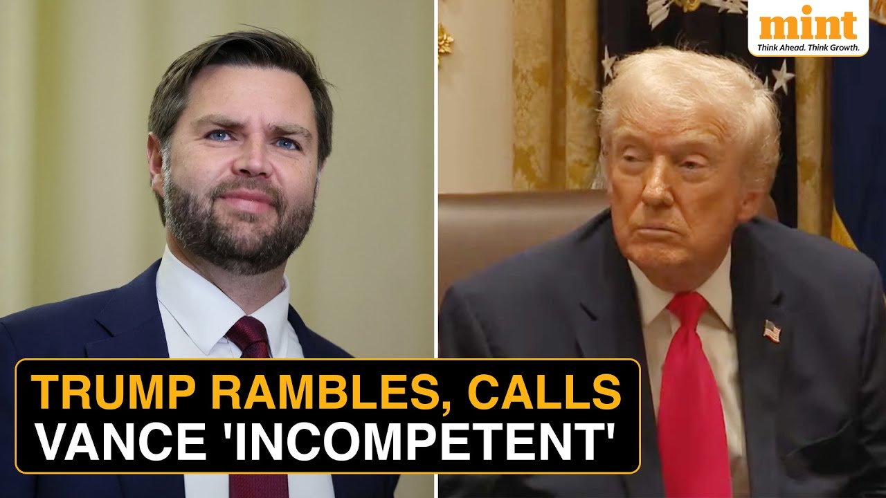Trump Hates JD Vance? Calls His Vice President 'Incompetent' In An Incoherent Rant | Watch