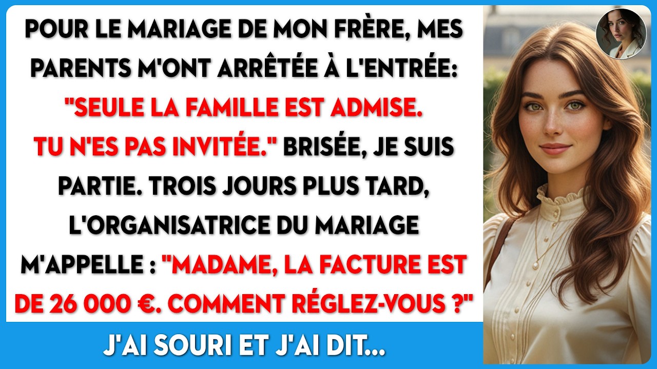 Je n'ai pas été invité au mariage de mon frère... Mais ils m'ont envoyé la facture de 26 000 €.