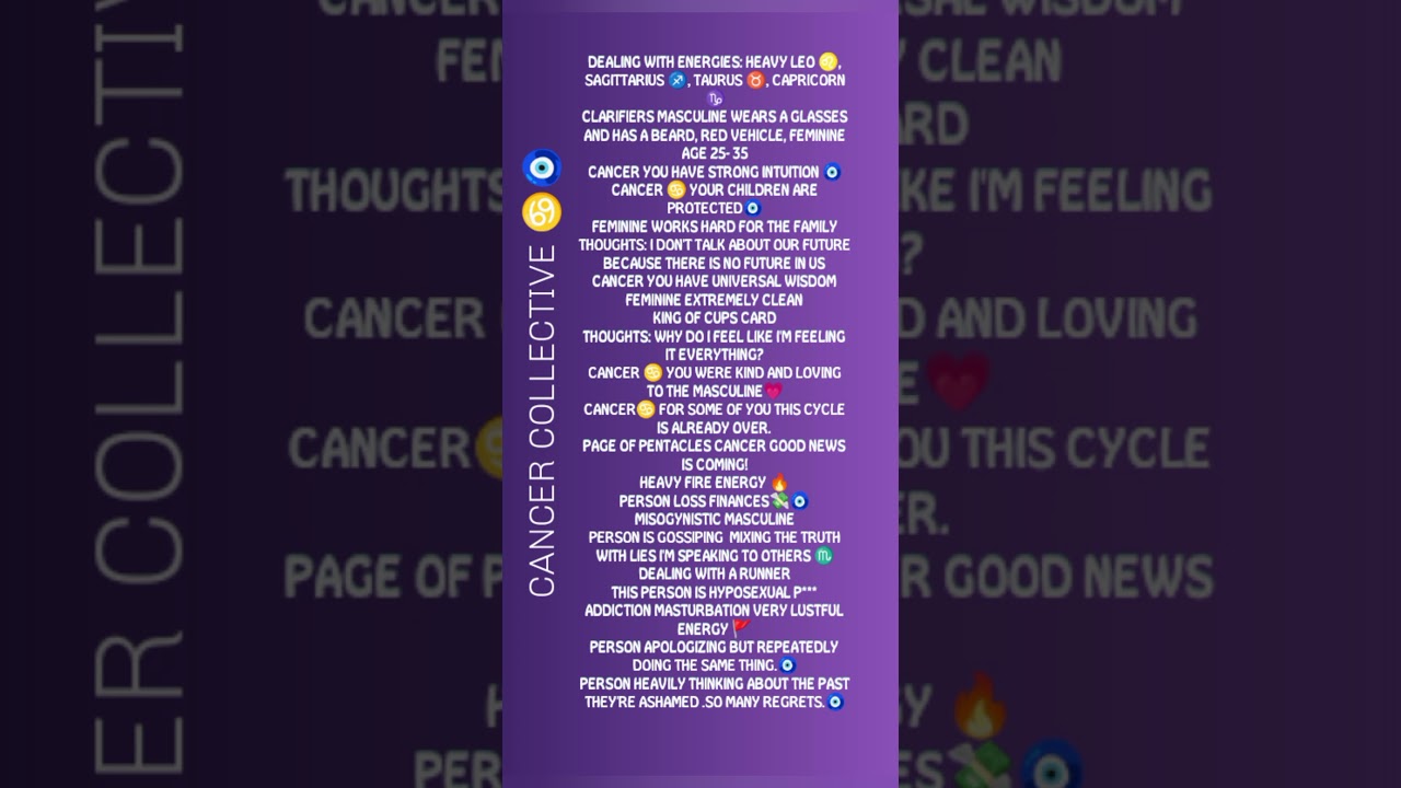 CANCER COLLECTIVE ♋🧿: WHO'S IN YOUR ENERGY 🤨