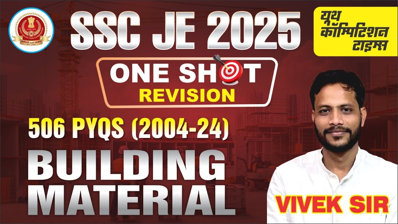 Building Materials 506 PYQ's in One Shot | Civil Engineering 4th DIMENSION| SSC JE 2025  | #viveksir