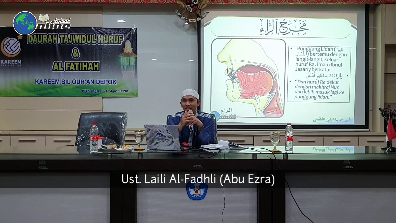 Daurah Tajwid 2019 - 014 Makhraj Tharful Lisan (Ujung Lidah) 1 Nun ن dan Ra ر