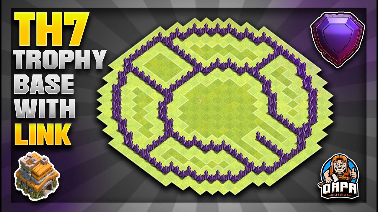 Brand *NEW INSANE* TH7 Trophy Pushing/Legends League Base Layout With Copy Link 2020 - Clash Of Clan