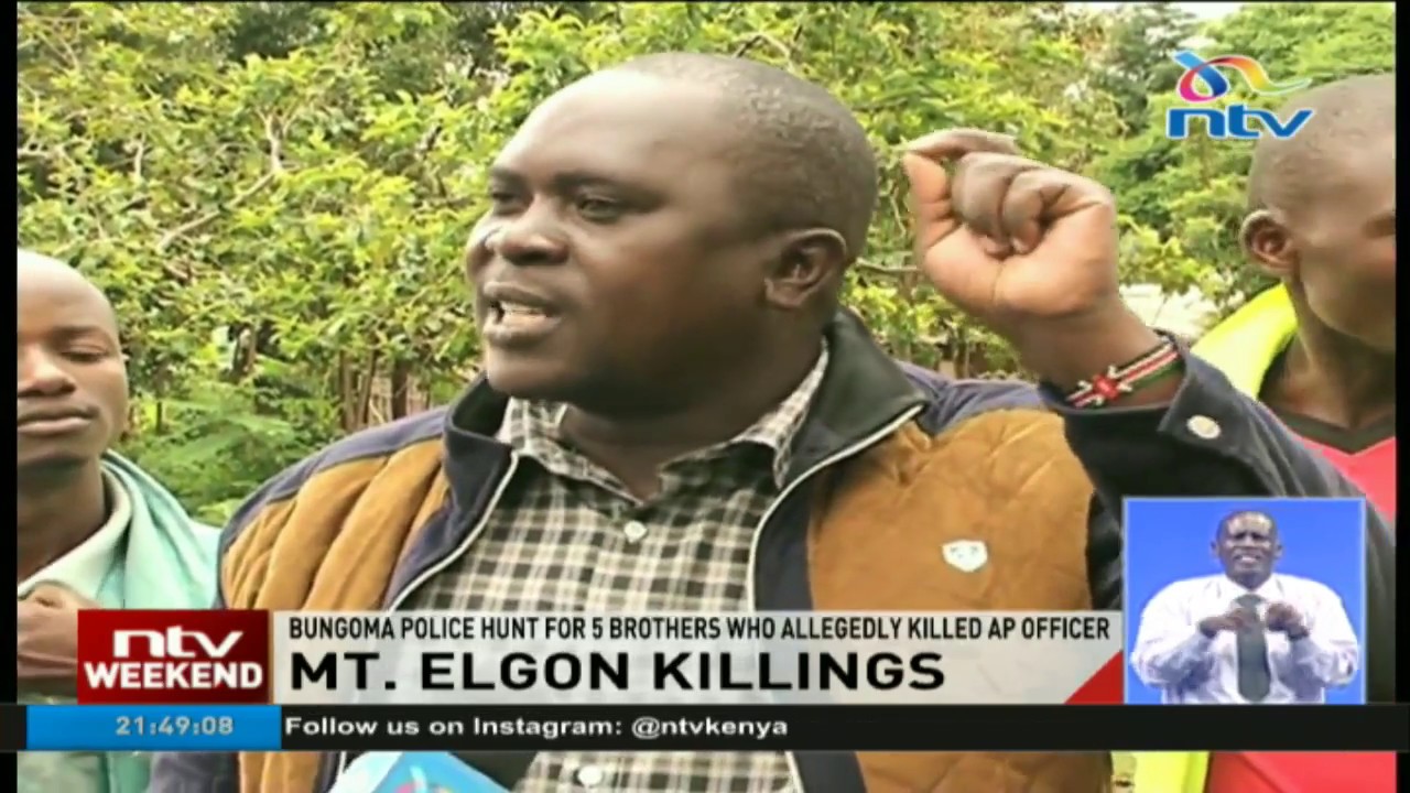 Police after five brothers who allegedly killed an AP police officer in Mt Elgon