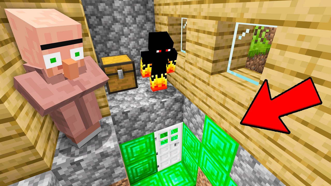 ГДЕ ЖИТЕЛИ СПРЯТАЛИ СЕКРЕТНУЮ КОМНАТУ В НАШЕЙ ДЕРЕВНЕ В МАЙНКРАФТ