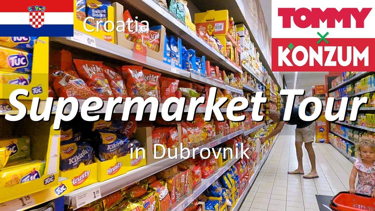 【Dubrovnik Supermarket Tour】🇭🇷Shopping at Croatian Dubrovnik Supermarkets!