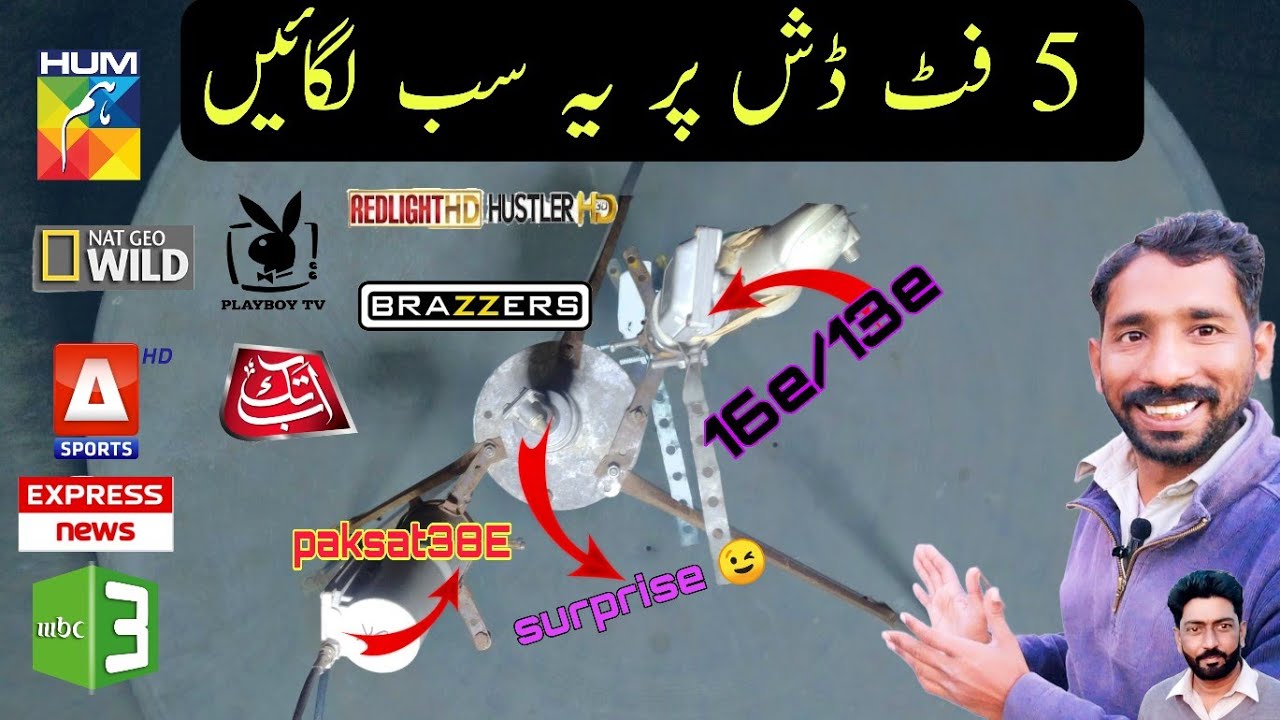 Apnay dish per Paksat 38e hotbird 13e Eutelsat 16e set Karen full details complete setting