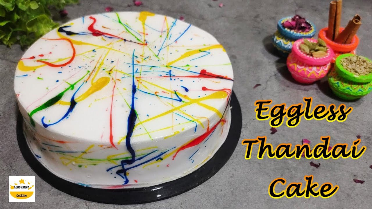 Eggless Thandai Cake | Indian Fusin Cake | Holi Special Thandai Cake | Holi Themed Thandai Cake