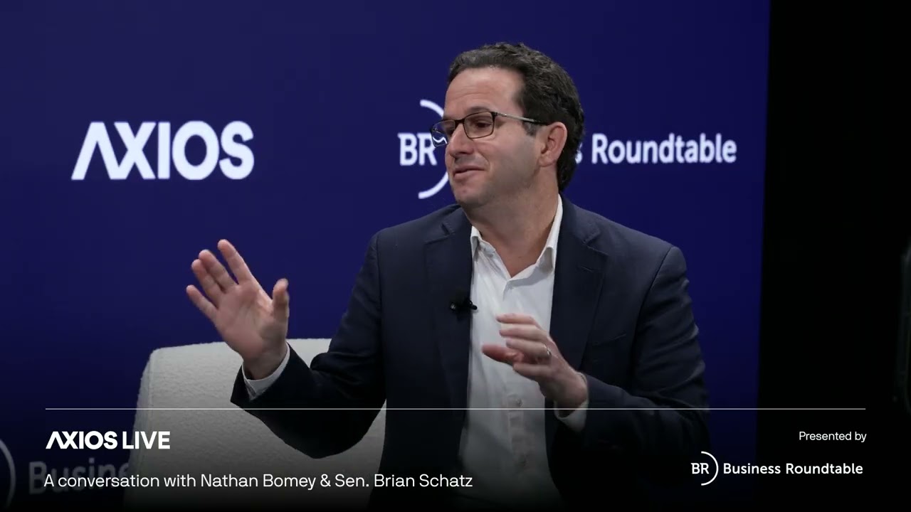 Sen. Brian Schatz in conversation with Axios&rsquo; Nathan Bomey