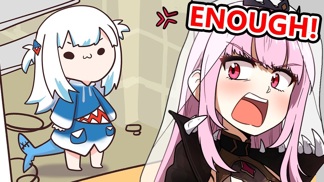 Calli has had enough of Gura 's shenanigans