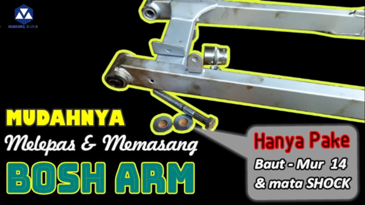 CARA GANTI BOSH ARM MOTOR CEPAT DAN AMAN | menggunakan alat seadanya di bengkel