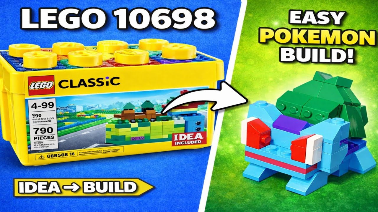 How to Build BULBASAUR with Lego 10698. Lego 10698 Pokémon ideas. LEGO 10698 IDEAS.