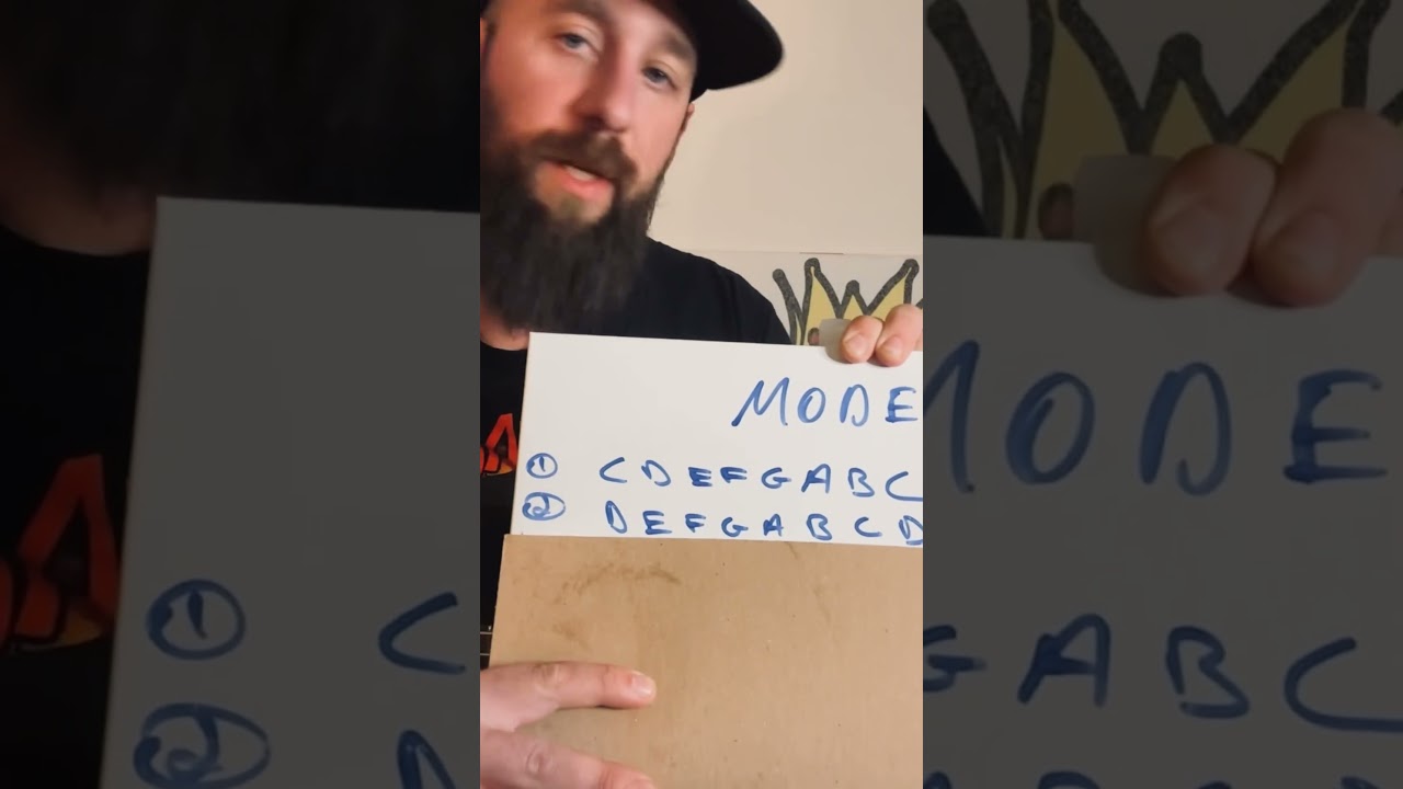 The Modes Explained in 20 Seconds Bass Lesson: Full Video on Page #bass #musictheory #scales #modes