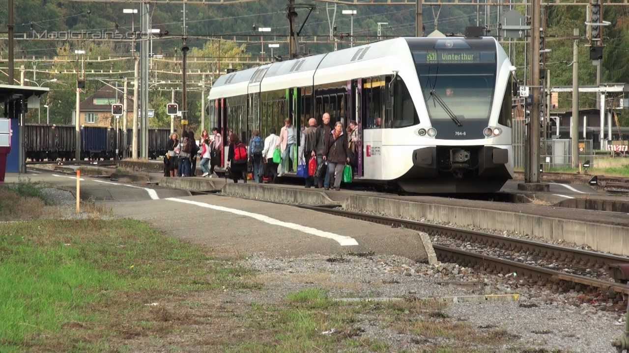 Züge - Trains in Koblenz/Schweiz mit MAK 1700 und RBDe 561