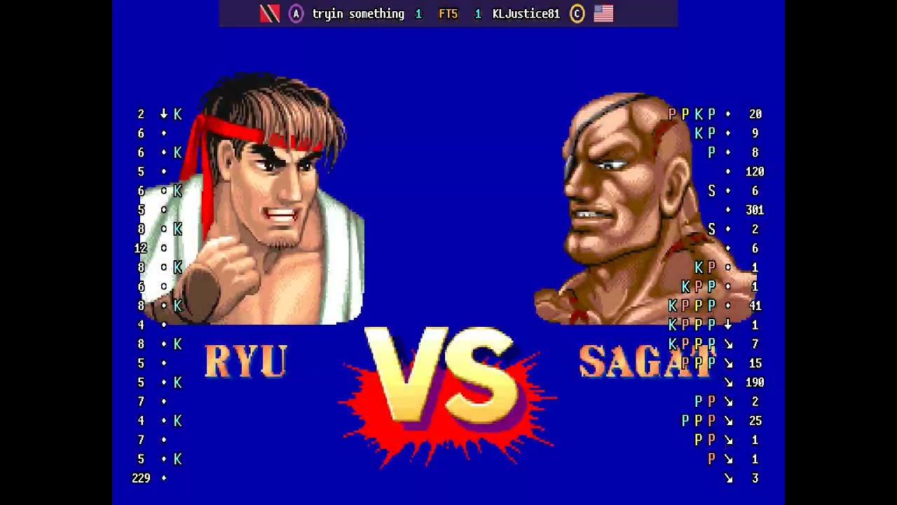 sf2ce - 🇹🇹 tryin something(A) vs 🇺🇸 KLJustice81(C) | Fightcade (2026-02-24 23:47 UTC)