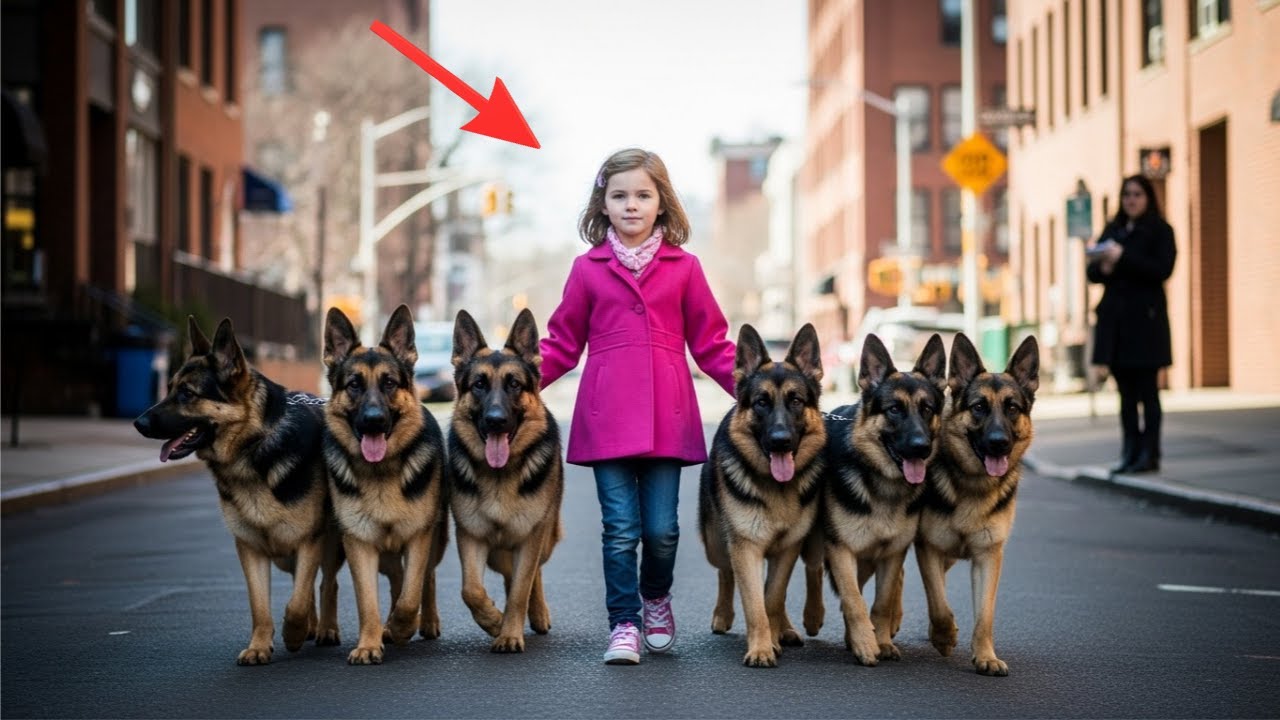 LITTLE GIRL WALKS HER DADDY'S K9 DOGS EVERYDAY, UNTIL PEOPLE DISCOVER SHOCKING SECRET.