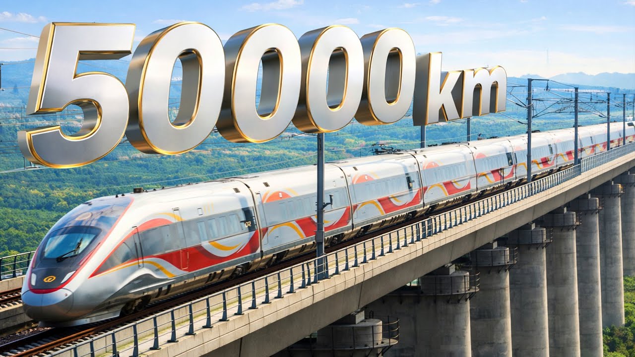 Китайская сеть высокоскоростных железных дорог превысила 50 000 км.