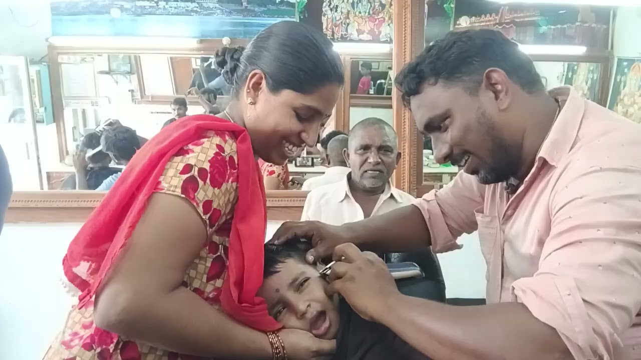 girl boy hair cutting||school beby Girl boy  hairstyles tutorial|srk telugubarber|Best barber