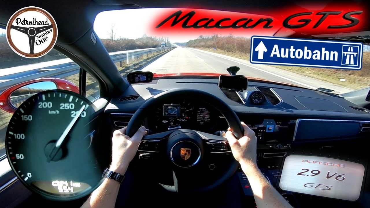 440 KM Porsche Macan GTS | V-MAX. Pr&oacute;ba autostradowa. RACEBOX 0-100, 100-200 km/h.