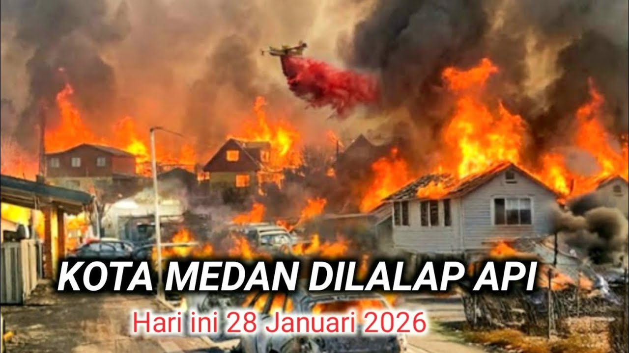 Kebakaran Hebat Pabrik Sandal Swallow di Medan, Api Berkobar Berjam-jam dan Picu Kepanikan Warga