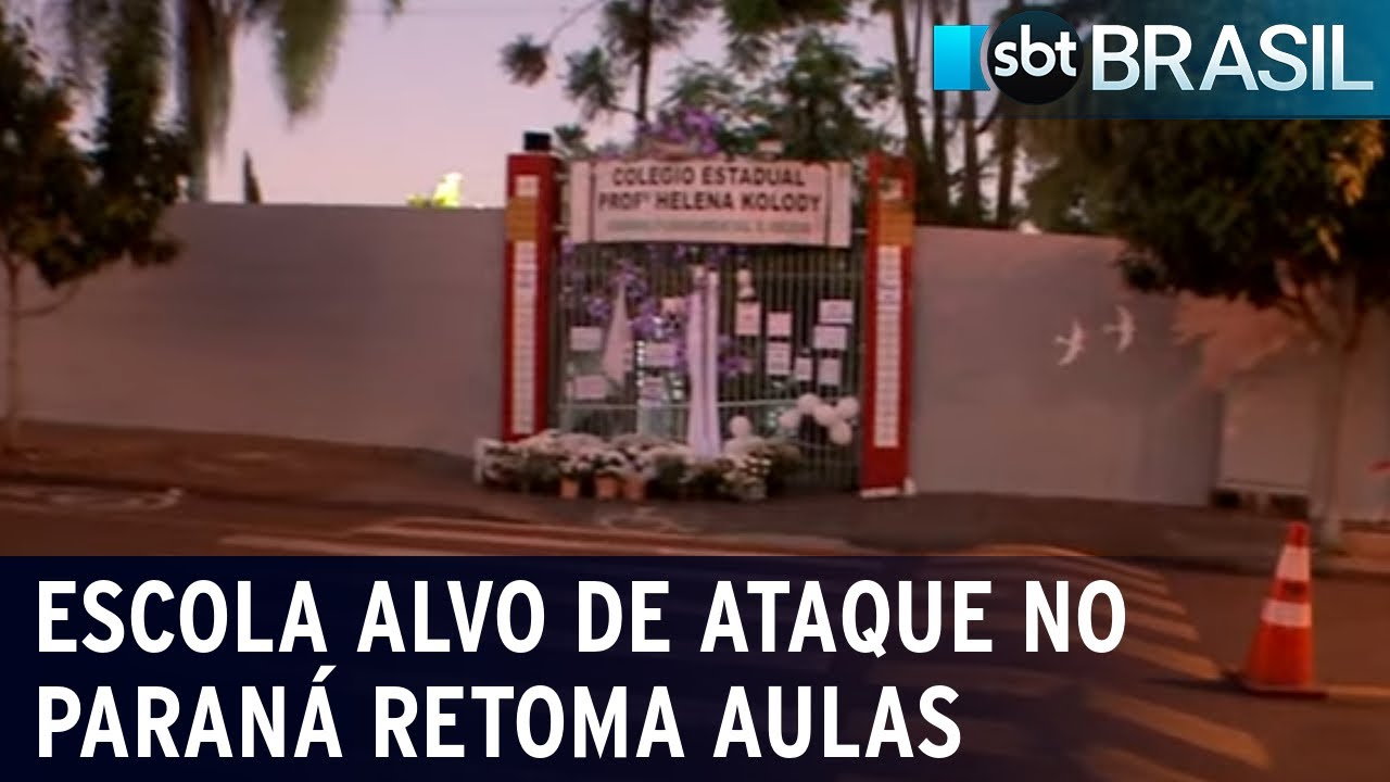 Escola alvo de ataque no Paran&aacute; retoma aulas  | SBT Brasil (26/06/23)