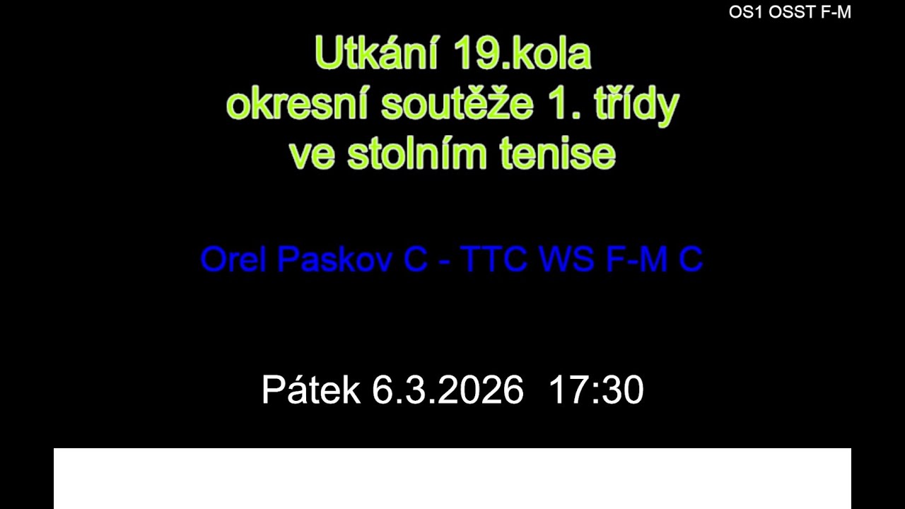 Orel Paskov C - TTC WS F-M C