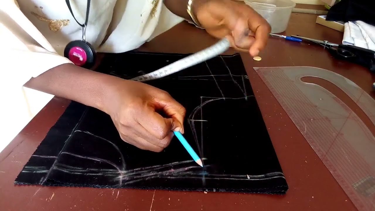 How to cut a fitted straight gown//How to cut a fitted pencil dress// BUST DART TECHNIQUES.