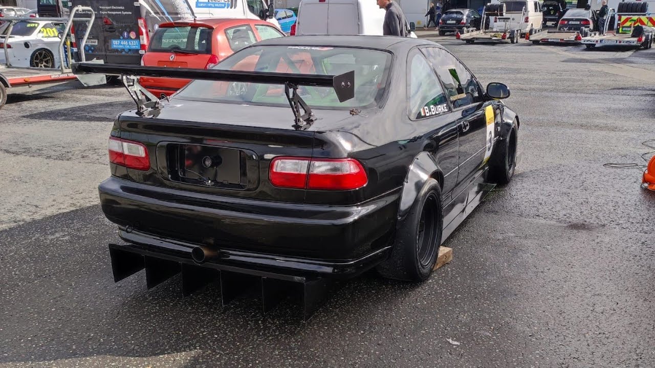 B.Burke EJ1 Civic. Trackday Mondello park. April 2018