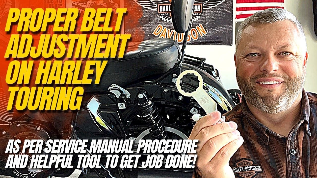 🔥🛠 How To Adjust Belt on Harley Davidson per Factory Service Manual - Tutorial 