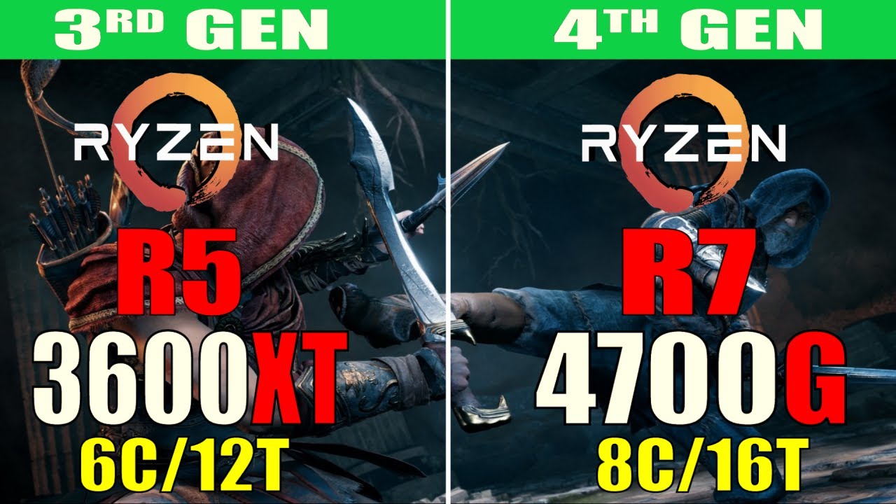 RYZEN 5 3600XT vs RYZEN 7 4700G || PC GAMES TEST ||