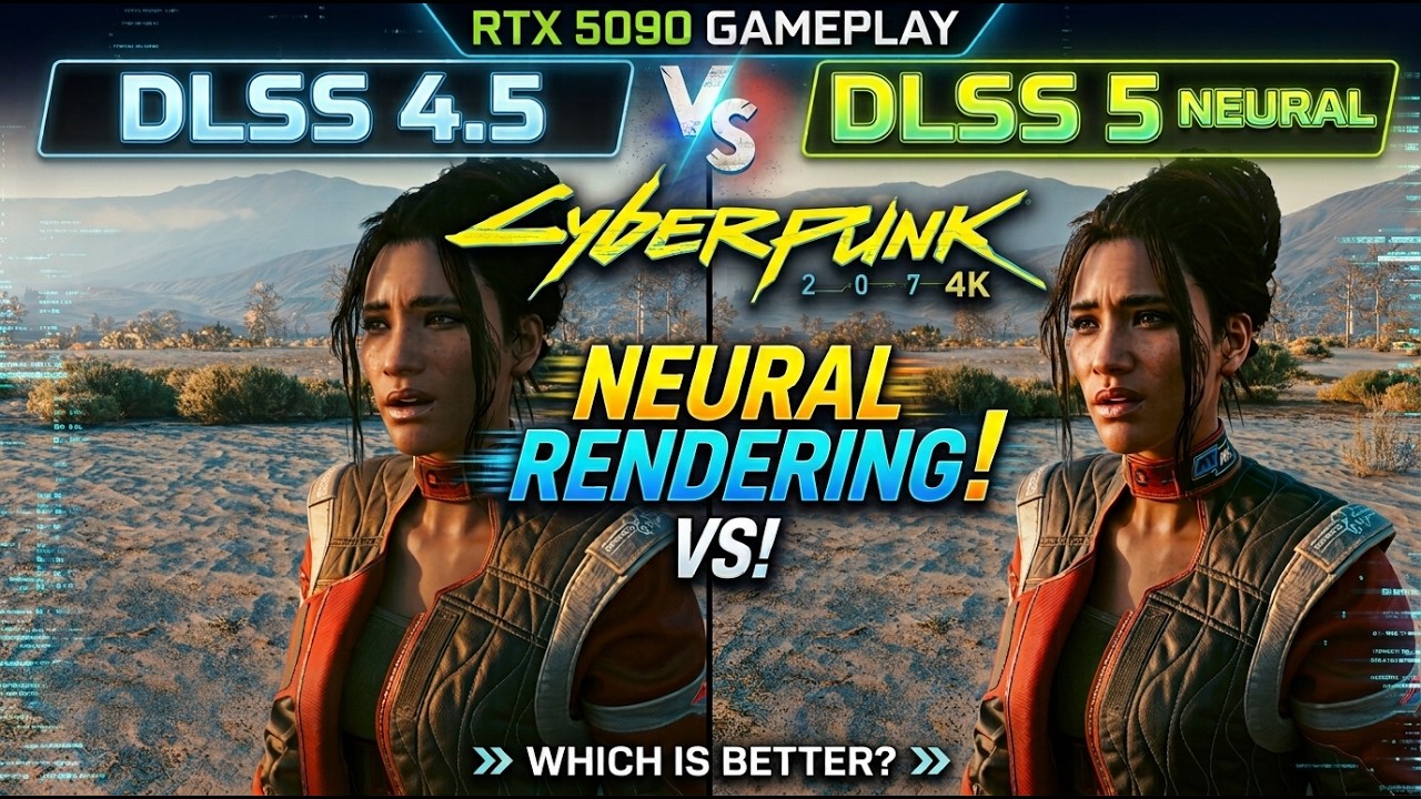 Тест нейронного рендеринга NVIDIA DLSS 4.5 против DLSS 5 в Cyberpunk 2077 | RTX 5090