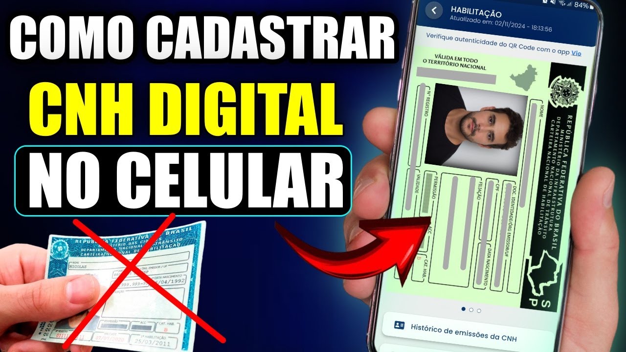 COMO CADASTRAR CNH DIGITAL NO SEU CELULAR | CARTEIRA DE HABILITA&Ccedil;&Atilde;O DIGITAL