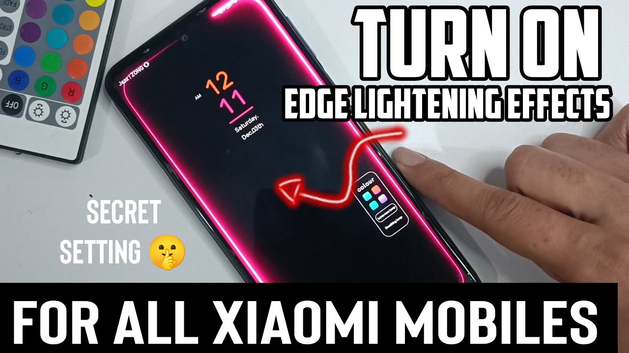 Enable Edge Lighting Effects On Your Xiaomi Mobile Now | Edge Lighting Lock Screen Trick