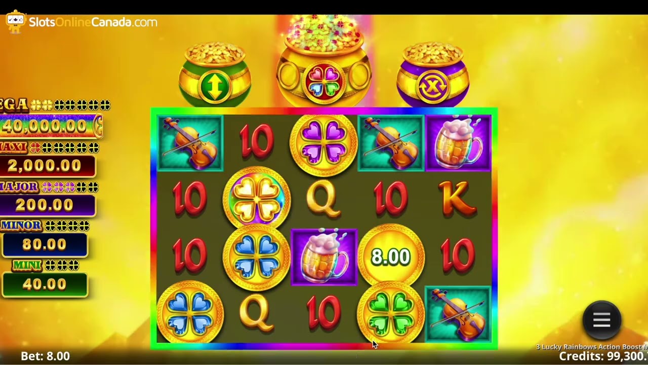 3 Lucky Rainbows Action Boost Max Slot - 25 Spin Experience