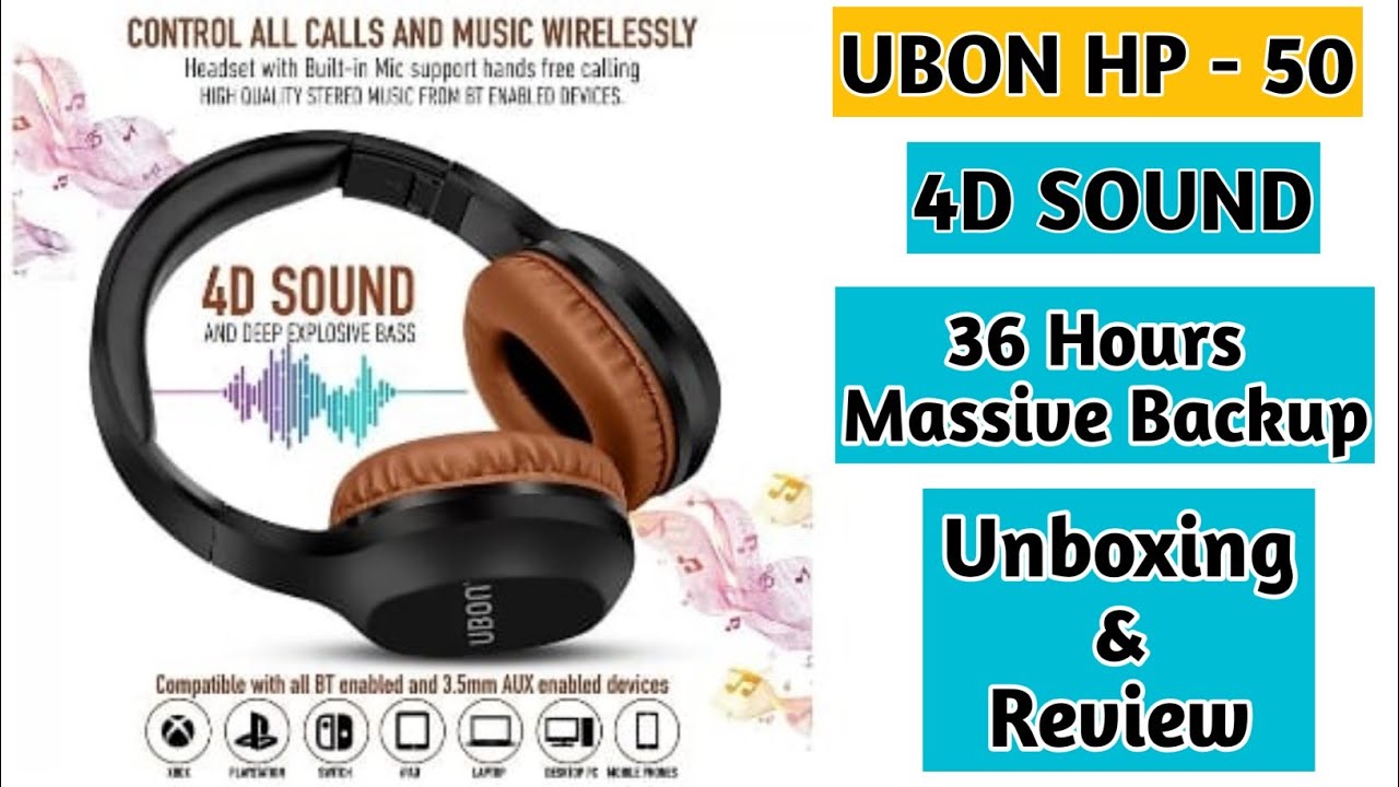 UBON HP-50 || 4D Sound || UBON Wireless Headphones || Unboxing & Review || Value for Money Headph...