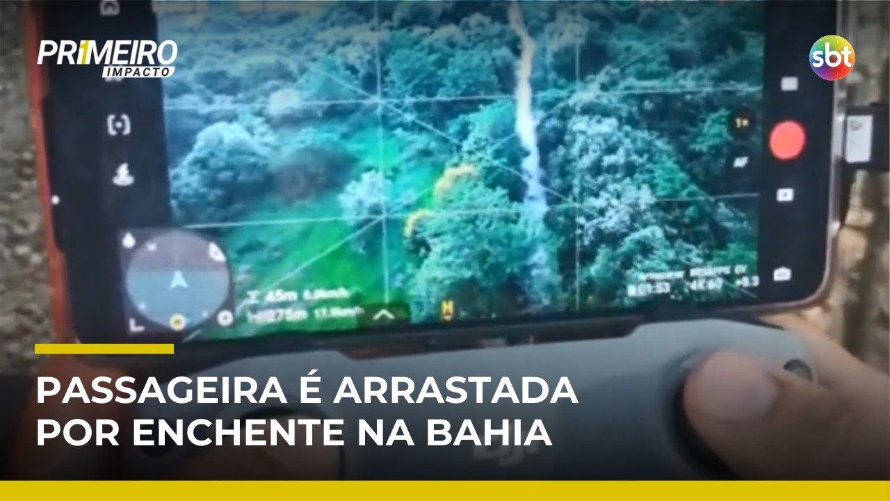 Bombeiros usam drones em buscas por mulher levada por enxurrada na Bahia | #PrimeiroImpacto