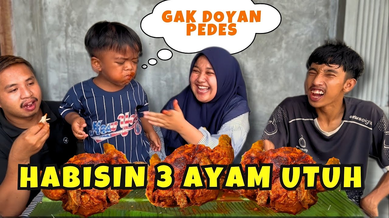 Makan 3 Ayam Utuh, Tapi Sambalnya Bikin Nangis Bombay! Ikram Kalah Pedas!