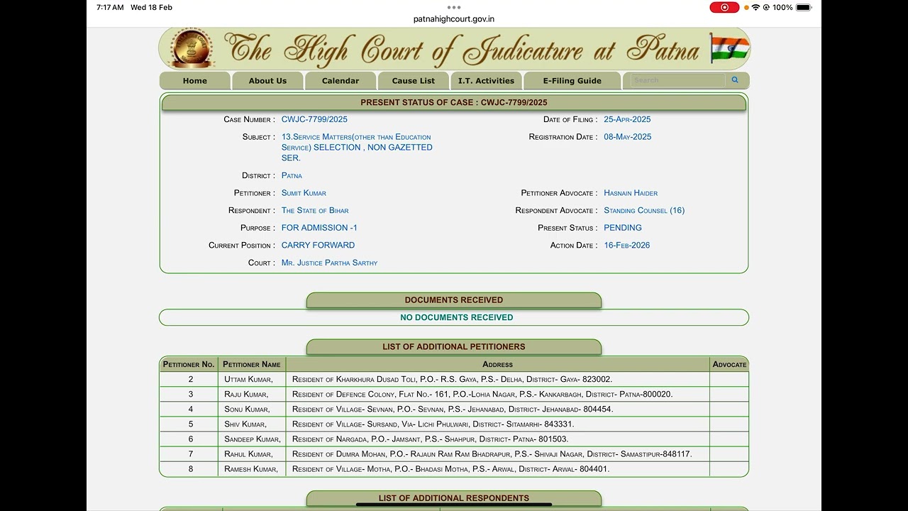 Bihar LRC Amin 2023 50% waiting List High Court Hearing Update 