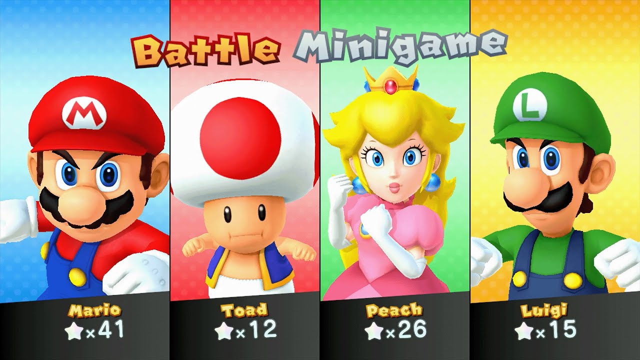 Mario Party 10 - Mario vs Toad vs Peach vs Luigi - Haunted Trail