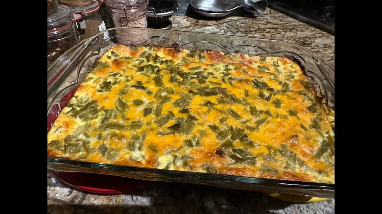 Chile Relleno Casserole - all the flavor, baked - not fried