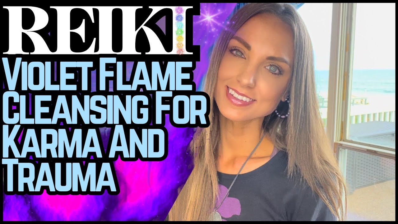 Reiki Healing + Violet Flame Cleansing To Transmute Karma & Stored Trauma | Energy Work / ASMR