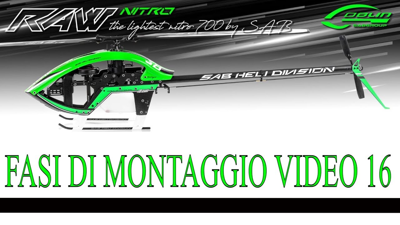 terza parte posizionamento motore a scoppio OS MAX 105 HZ sul nostro elicottero Goblin Raw 700 nitro