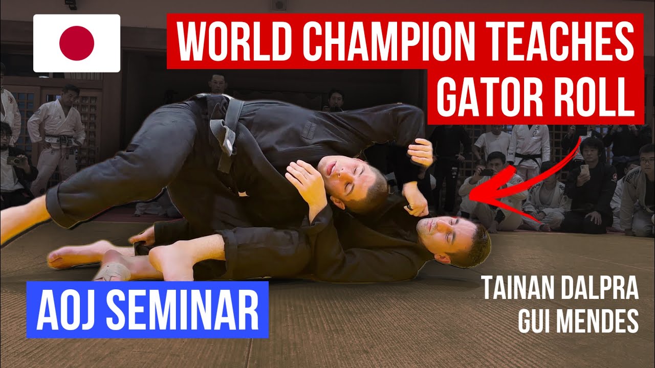 How to gator roll — Tainan Dalpra seminar with Gui Mendes & Cole Abate, 2023 Asian Championship