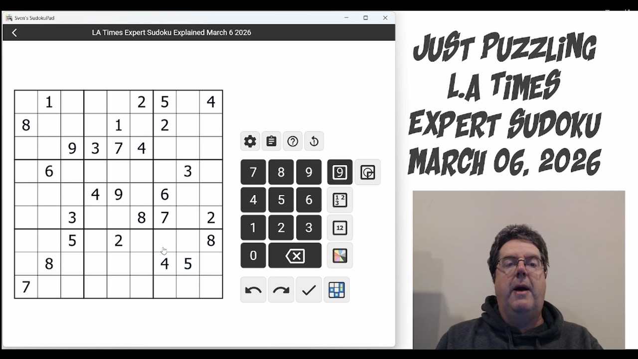 LA Times Expert Sudoku March 6 2026