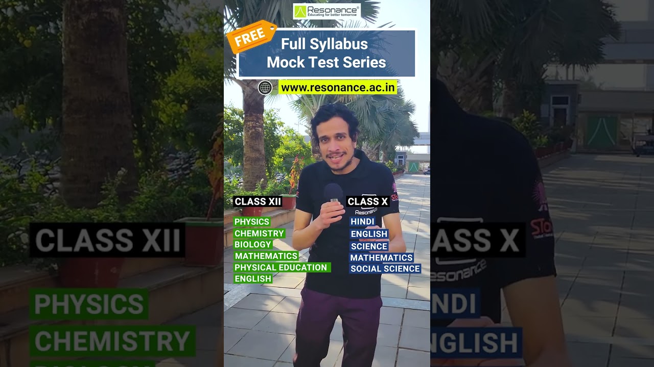 Full Syllabus Mock Test Papers for Classes 10 and 12 byResonance ... Absolutely Free ...