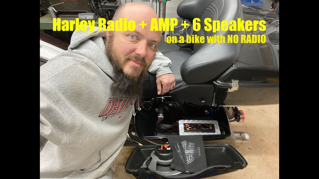 Installing Radio AMP and 6 Speakers on a Harley with NO Radio