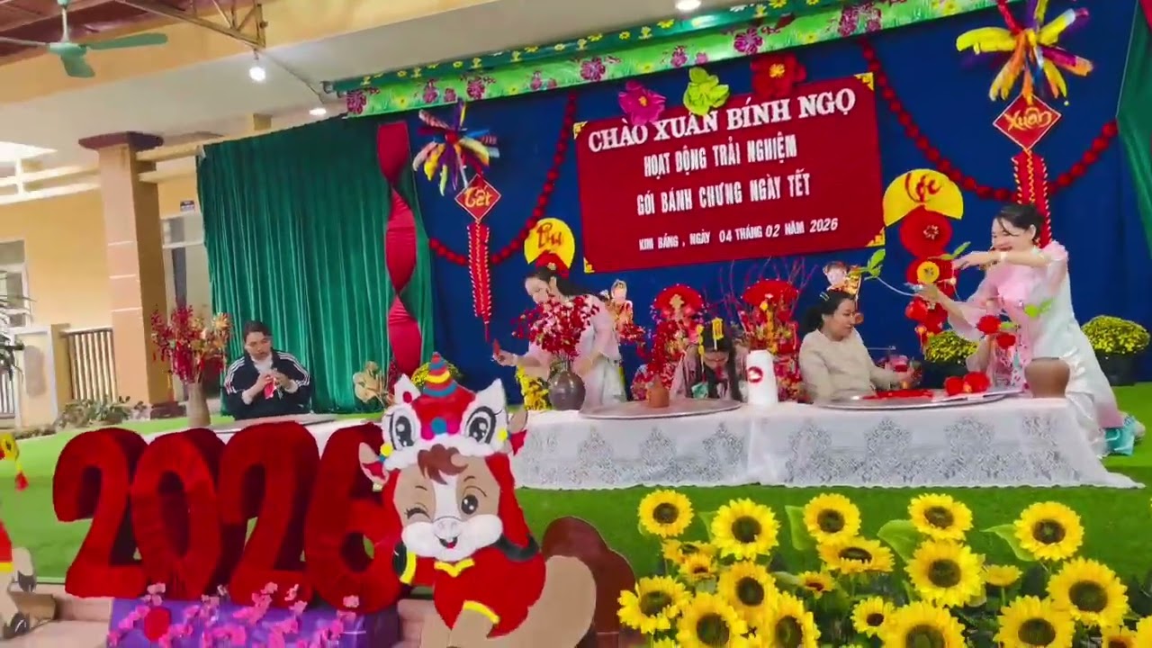 Hoạt động trải nghiệm “Gói bánh chưng ngày Tết”  Bính Ngọ 2026 