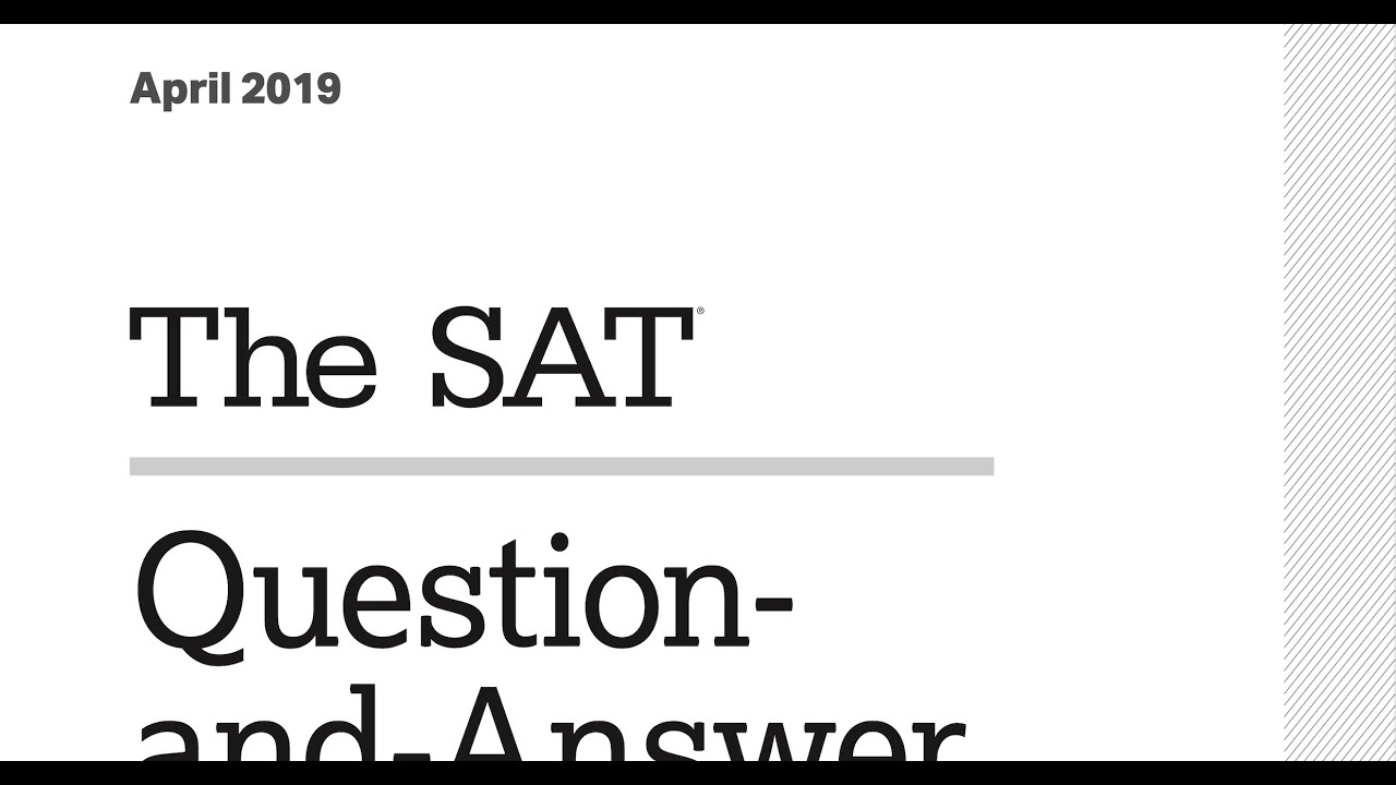 April 2019 SAT Math Calculator Exam
