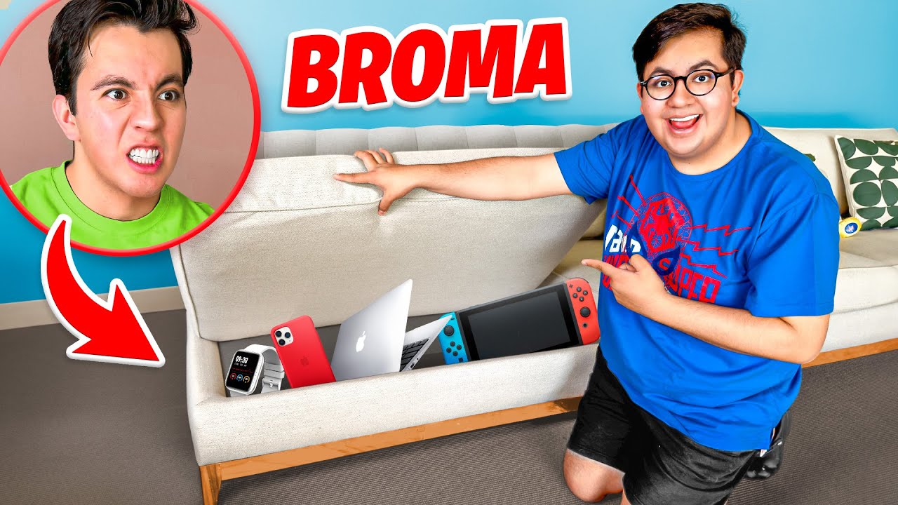 24 HORAS ESCONDI&Eacute;NDOLE SUS COSAS A MI HERMANO *BROMA*