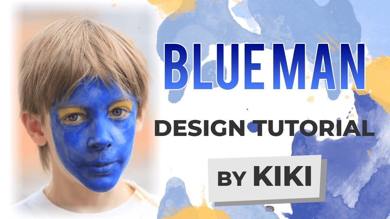 Blue Man Face Painting Tutorial